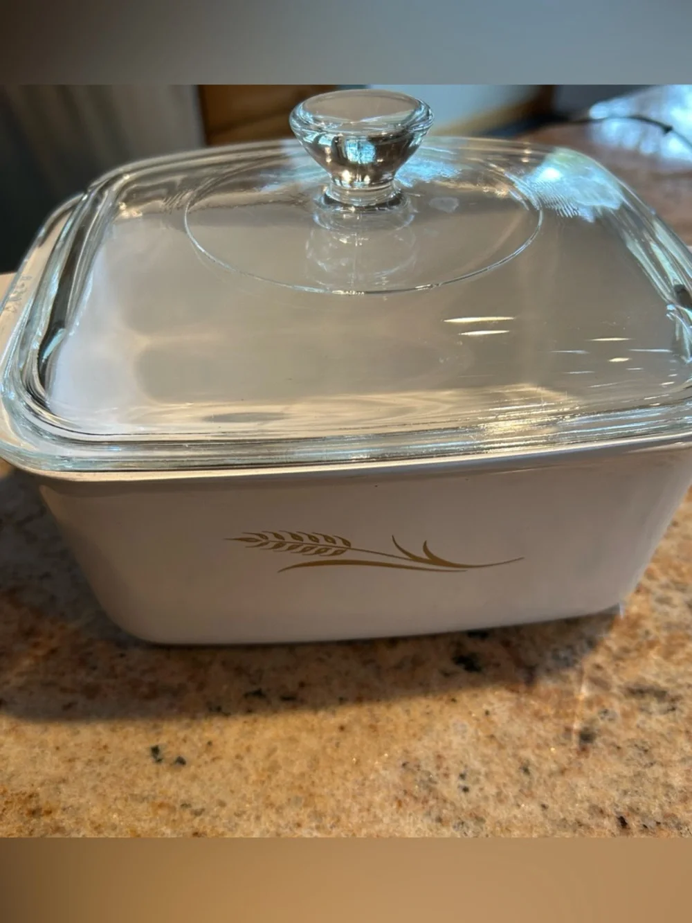 Pyrex Clear Glass Lid P-4-C Fits Corning 1.5 Qt  “Wheat” Oblong Dish W-4-B.